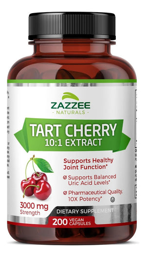 ZAZZEE NATURALS • TART CHERRY 3000MG 200 CAPSULES