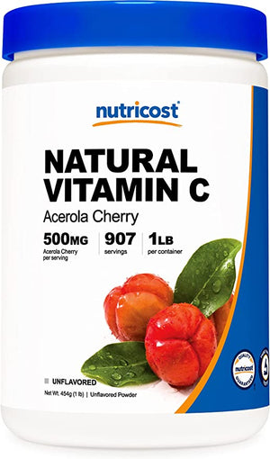 Nutricost Natural Vitamin C cherry powder 454 grs