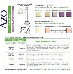 AZO TEST STRIPS URINARY TRACT INFECTION TEST 3 SELF - TESTING TRIPS