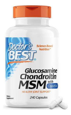 DOCTOR'S BEST GLUCOSAMINE CHONDROITIN MSM OPTIMSM 240 CAPSULES