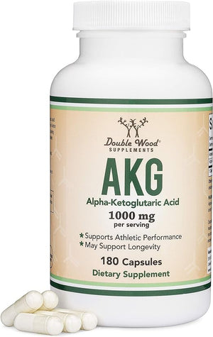 DOUBLE WOOD AKG (ALPHA-KETOGLUTARIC ACID) 1000 MG 180 CÁPSULAS