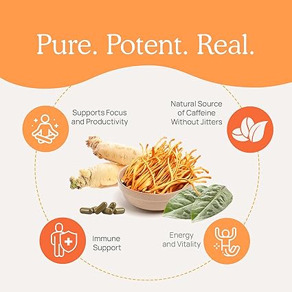 Real Mushrooms RealBoost Mushrooms + Herbs 60 Cápsulas - Hi Vitamins