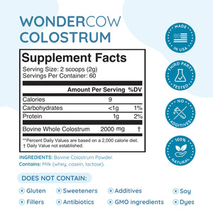 Wondercow Colostrum Intestinal Health, Immunological 120 G