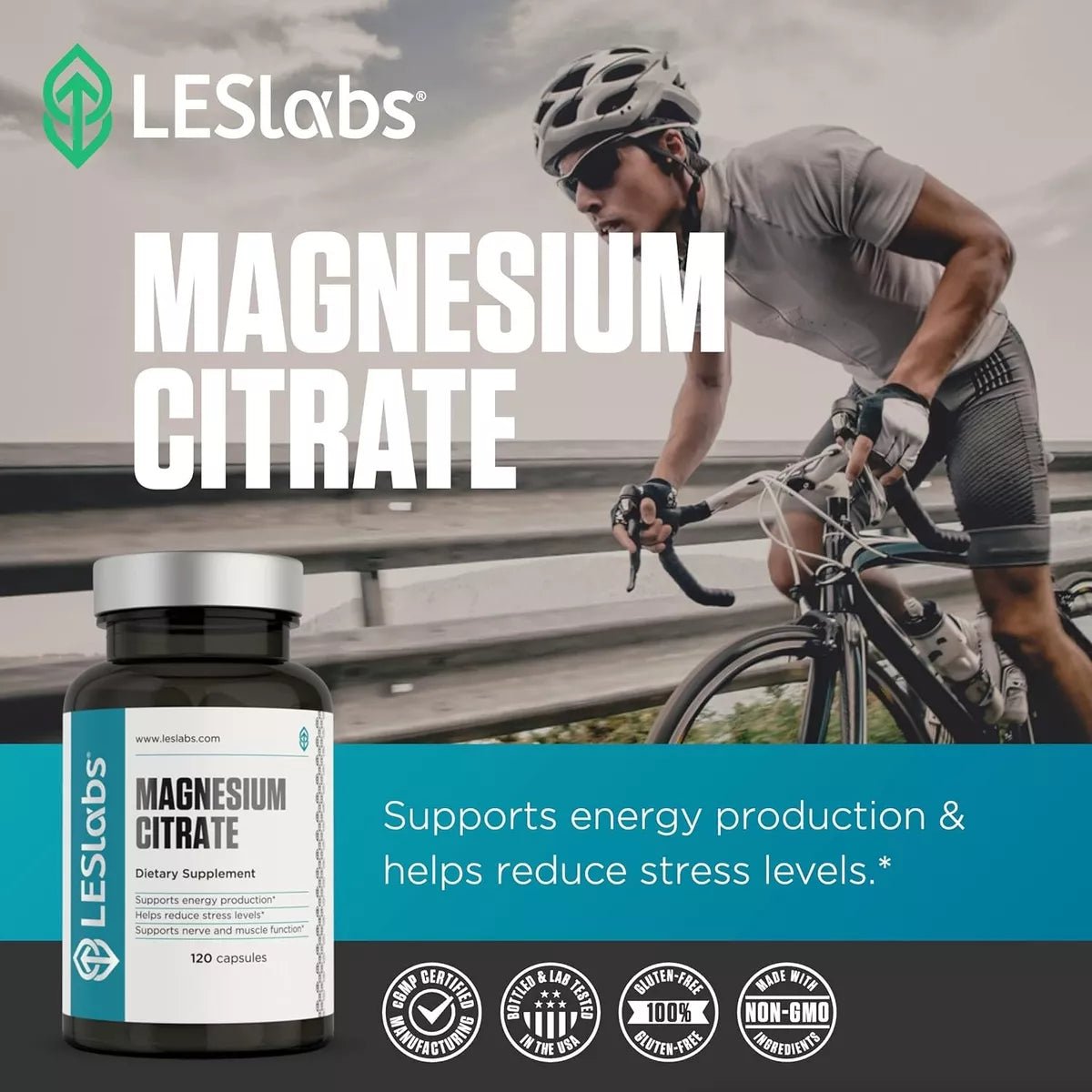 Leslabs Citrato de Magnesio 120 Cápsulas - Hi Vitamins