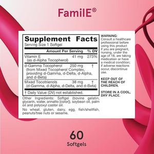 JARROW FORMULAS FAMILE TOCOPHEROL + TOCOTRIENOL COMPLEX 60 SOFTGELS