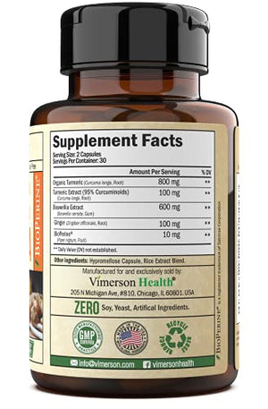 Vimerson Health Turmeric Boswellia 60 Cápsulas