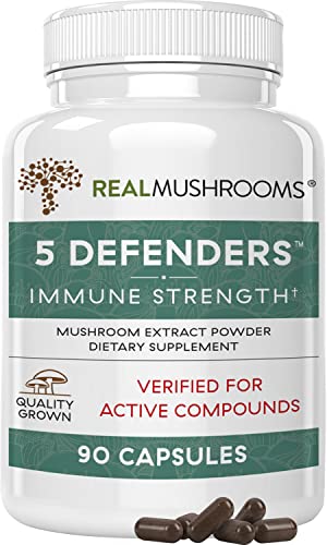 Real Mushrooms 5 Defenders  Immune Strenght 90 Cápsulas