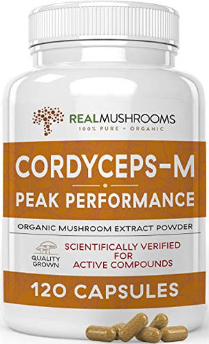 REAL MUSHROOMS™ CORDYCEPS- M 500 MG 120 CAPSULES