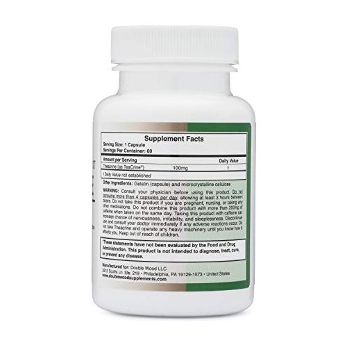 Double Woods Supplements Theacrine 100 mg 60 Cápsulas