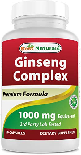 Best Naturals Ginseng Complex 1000 mg 60 Cápsulas