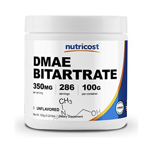Nutricost ® Dmae Bitartrate Powder Unflavored 350 Mg 100 Grs - Hi Vitamins