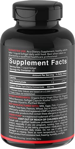 SR Tart Cherry Concentrate 800 mg 60 Cápsulas