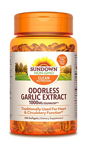 Sundown Naturals Odorless Garlic 1000 mg 250 Cápsulas