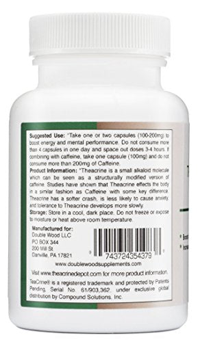 Double Woods Supplements Theacrine 100 mg 60 Cápsulas