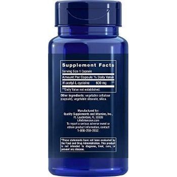Life Extension N - Acetil - L - CisteíNa (Nac) 600 Mg 60 Cápsulas - Hi Vitamins