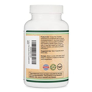 Double Wood  Turkey Tail Mushroom  1000 mg  120  Cápsulas