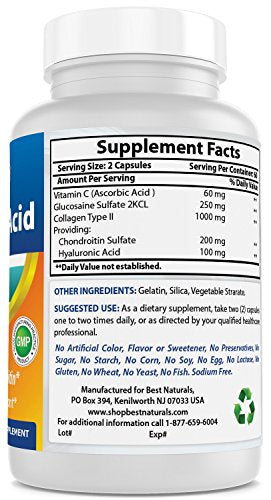 Best Naturals Hyaluronic Acid 100 mg 120 Cápsulas