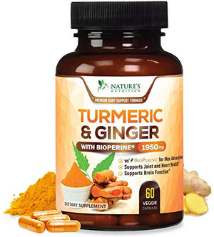 Nature's Nutrition Turmeric & Ginger 60 Cápsulas