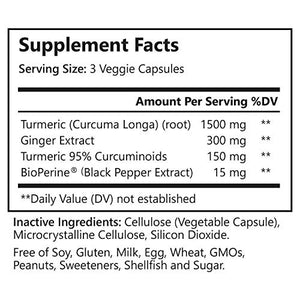 Nature's Nutrition Turmeric & Ginger 60 Cápsulas