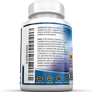 BRI Nutrition acetyl L-Carnitine 180 Tabletas