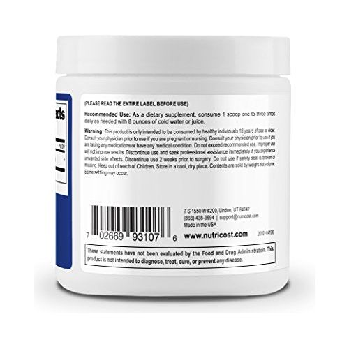 Nutricost ® Dmae Bitartrate Powder Unflavored 350 Mg 100 Grs - Hi Vitamins