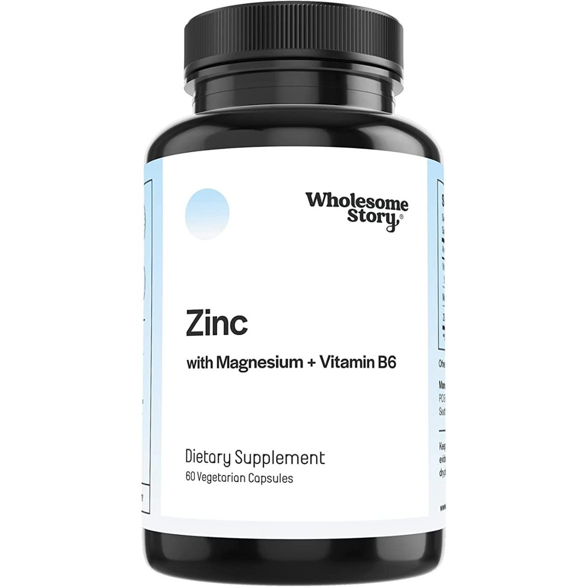 Wholesome Story® Zinc With Magnesium + Vitamin B6 60 Cápsulas - Hi Vitamins