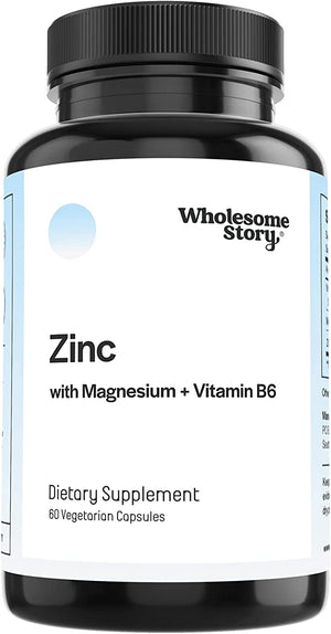 WHOLESOME STORY® ZINC WITH MAGNESIUM + VITAMIN B6 60 CAPSULES