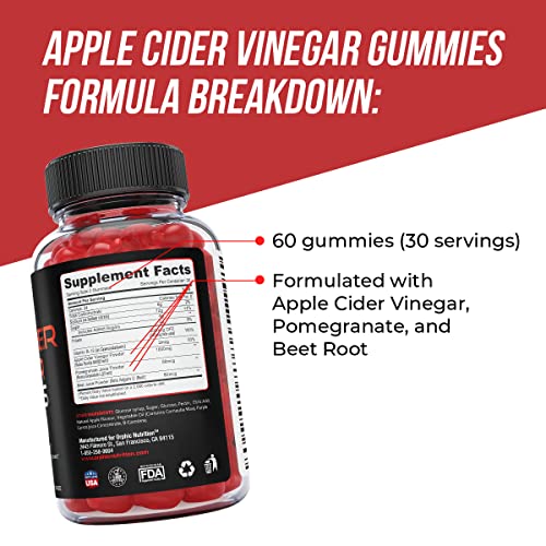 Orphic Nutrition Apple Cider Vinegar 500 Mg 60 Gomas - Hi Vitamins