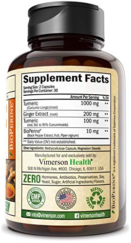 Vimerson Health Turmeric & Ginger 60 Cápsulas