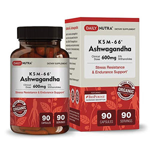 Daily Nutra KSM-66 Ashwagandha 600 mg 90 Cápsulas