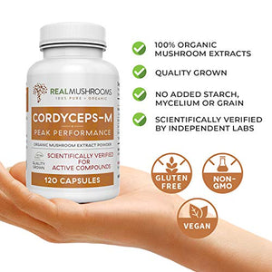 REAL MUSHROOMS™ CORDYCEPS- M 500 MG 120 CAPSULES