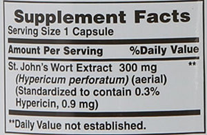 Nature's Bounty St. John's Wort Pills, 300mg, 100 Cápsulas