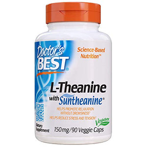 Doctor's Best Suntheanine L-Theanine 150mg 90 Cápsulas vegetales