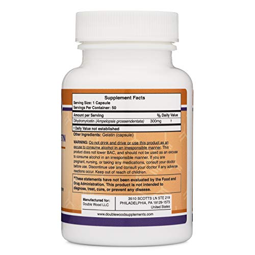 Double Wood DHM Depot Dihydromyricetin 300 Mg 50 Cápsulas - Hi Vitamins