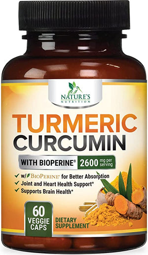 NATURE´S NUTRITION TURMERIC CURCUMIN 60 CAPSULES