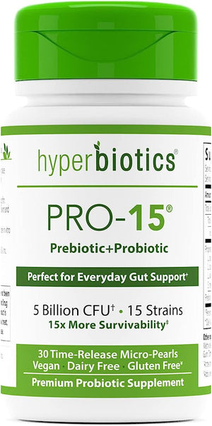 HYPERBIOTICS® PRO-15® PREBIOTIC + PROBIOTIC 30 TIME RELEASE MICRO-PEARLS