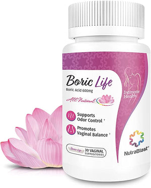 NutraBlast BoricLife 600 mg 30 vaginal suppositories