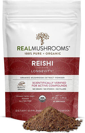 REAL MUSHROOMS™ REISHI LONGEVITY 1.59OZ 45 SERVINGS