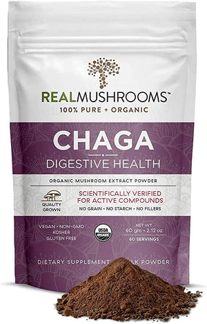 REAL MUSHROOMS™ CHAGA DIGESTIVE HEALTH 2.11OZ 60 SERVINGS