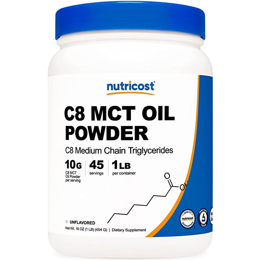 Nutricost® C8 MCT Oil Powder 454 Grs - Hi Vitamins