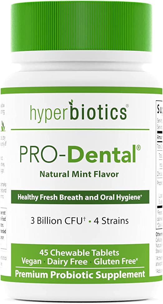 HYPERBIOTICS® PRODENTAL® NATURAL MINT FLAVOR 90 CHEWABLES Hi Vitamins