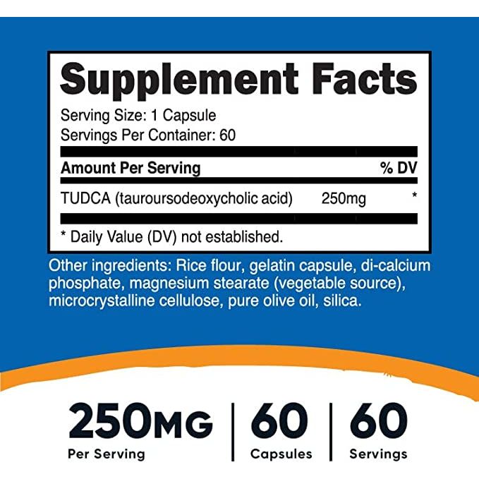 Nutricost® TUDCA 250mg 60 Cápsulas - Hi Vitamins