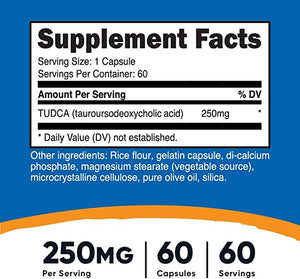 NUTRICOST® TUDCA 250MG 60 CAPSULES