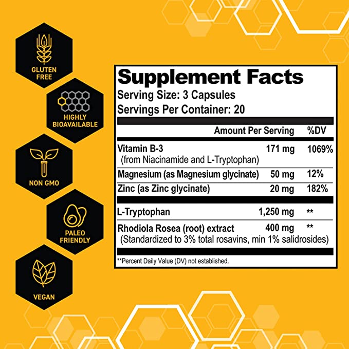 Natural Stacks® Serotonin Brain Food 60 Capsules