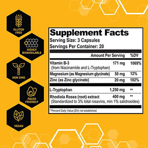 NATURAL STACKS® SEROTONIN BRAIN FOOD 60 CAPSULES