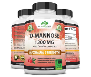 NATURALIFE LABS D-MANNOSE 1,300 MG 100 CAPSULES