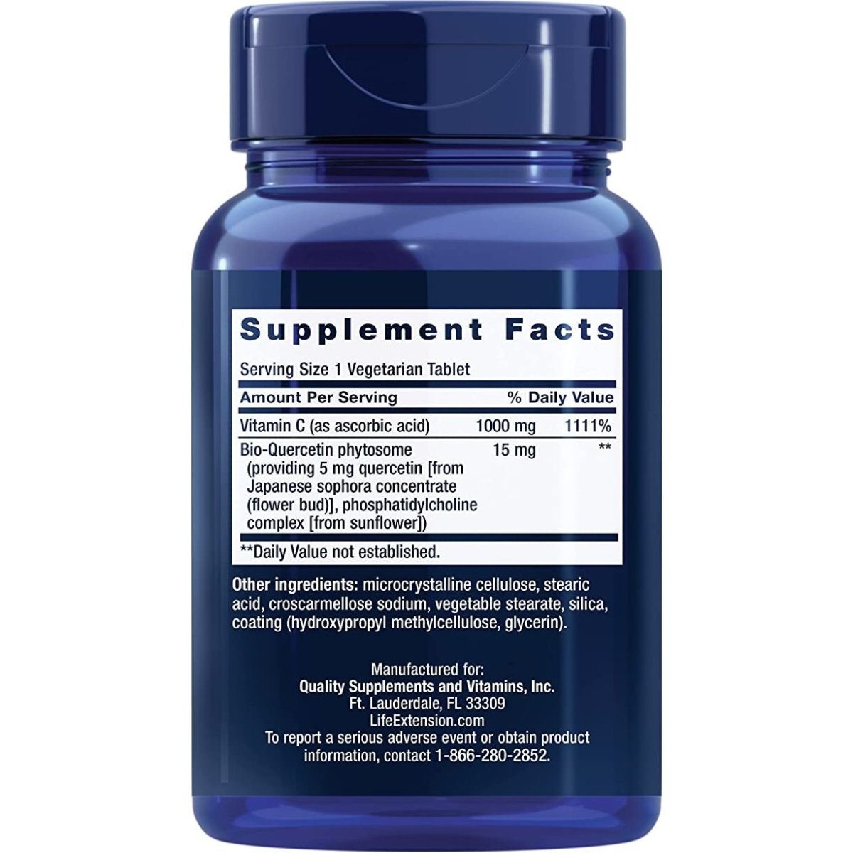 Life Extension Vitamina C y Bio - Quercetina 60 Tabletas - Hi Vitamins