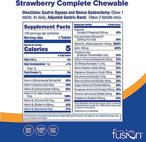 BARIATRIC FUSION® COMPLETE VITAMIN & MINERAL STRAWBERRY 120 TABLETS