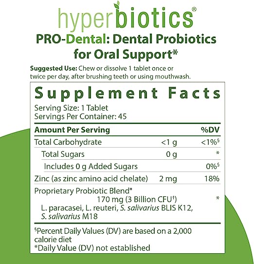 Hyperbiotics® Pro - Dental Natural Sabor Menta 90 Chewables - Hi Vitamins