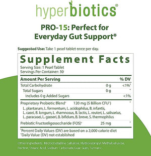 HYPERBIOTICS® PRO-15® PREBIOTIC + PROBIOTIC 30 TIME RELEASE MICRO-PEARLS